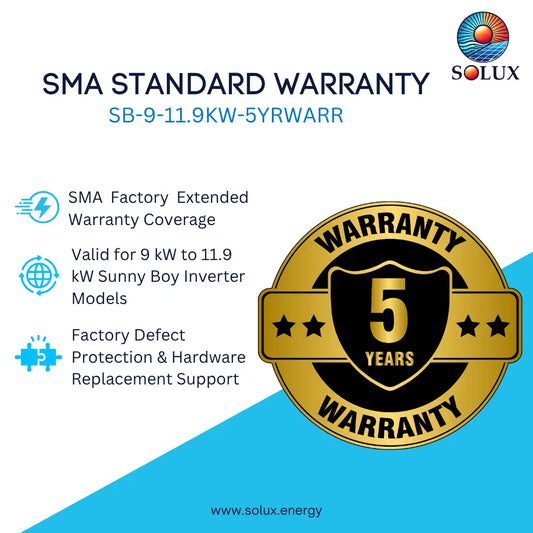 SUNNY BOY 9-11.9KW 5 YEAR STANDARD WARRANTY