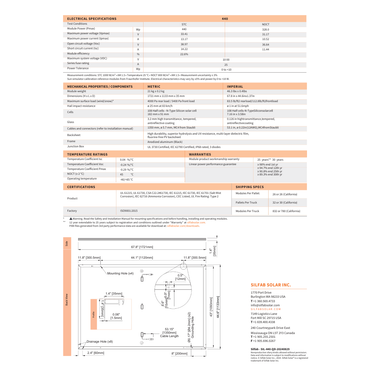 SIL-440-QD-DCA2 plug and play solar panel