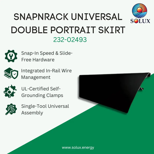 SnapNrack 232-02493 Universal Double Portrait Skirt, 83", Black (Bundle of 72, priced as each)