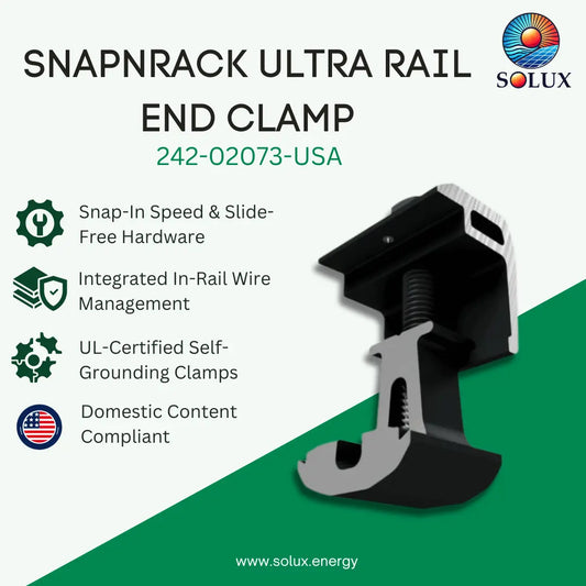 SnapNrack 242-02073-USA Ultra Rail End Clamp