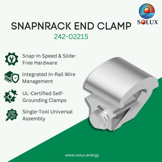 SnapNrack 242-02215 End Clamp, Silver