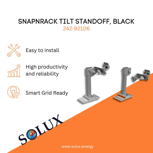 This is an image of SnapNrack242-92106 Tilt Standoff, Black
