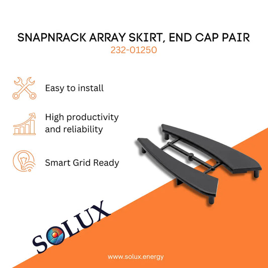 This is an image of SnapNrack Skirt End Cap (Pair) 232-01250