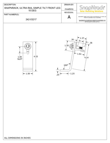 242-03217 Front Leg Simple Tilt