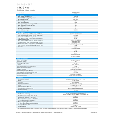 SA-15K-2P-N-EMP all in one solar inverter