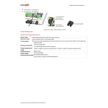 HOTWTR-SENS-NA-S1 hot water temperature sensor