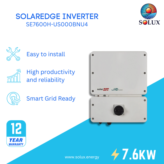 This is an image of SolarEdge Inverter with HD-Wave Technology, 7.6kW with Power Optimizer
