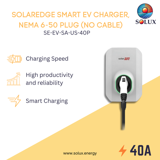 This is an image of SolarEdge Smart EV Charger, NEMA 6-50 Plug (No Cable)