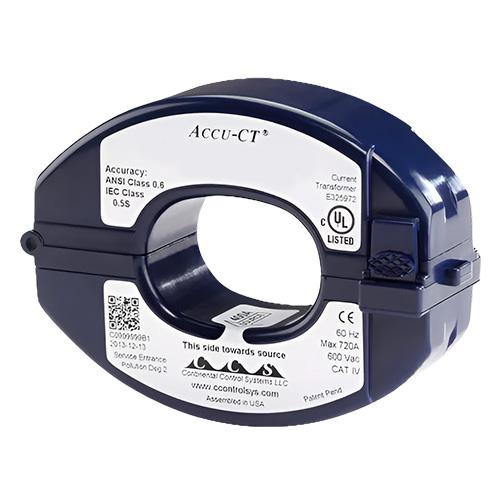 Single product image of solaredge current transformer in one handed and single opening