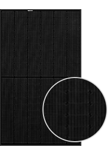 Product Image of a black frame, black cells solar panels