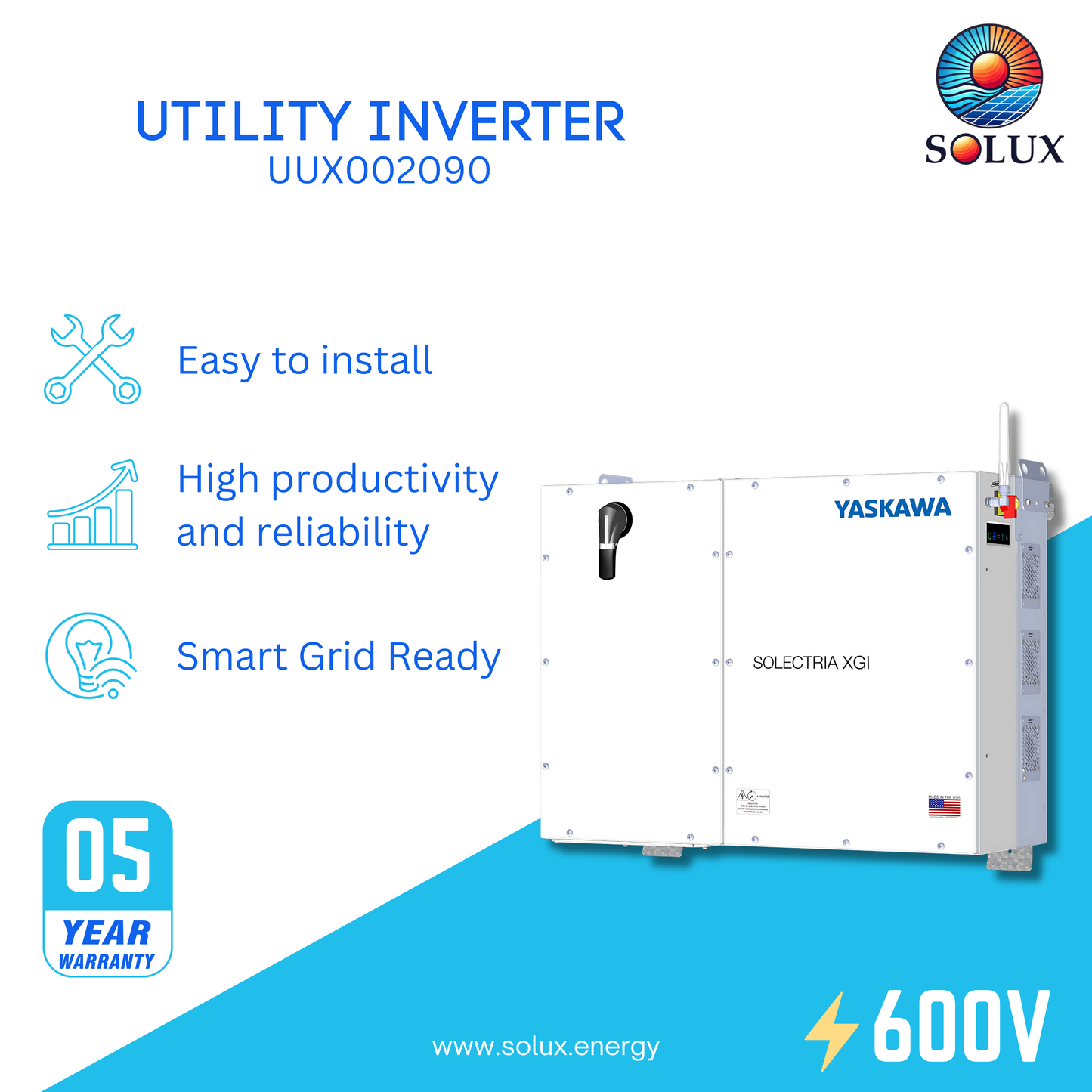 This is an image of Solectria XGI 170kW Grid Tie Power Inverter for Wind Turbine