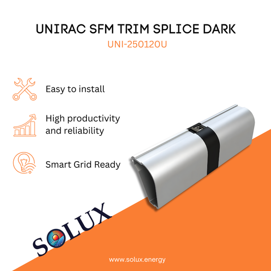 This is an image of Solar Trim Splice Dark- Unirac SFM