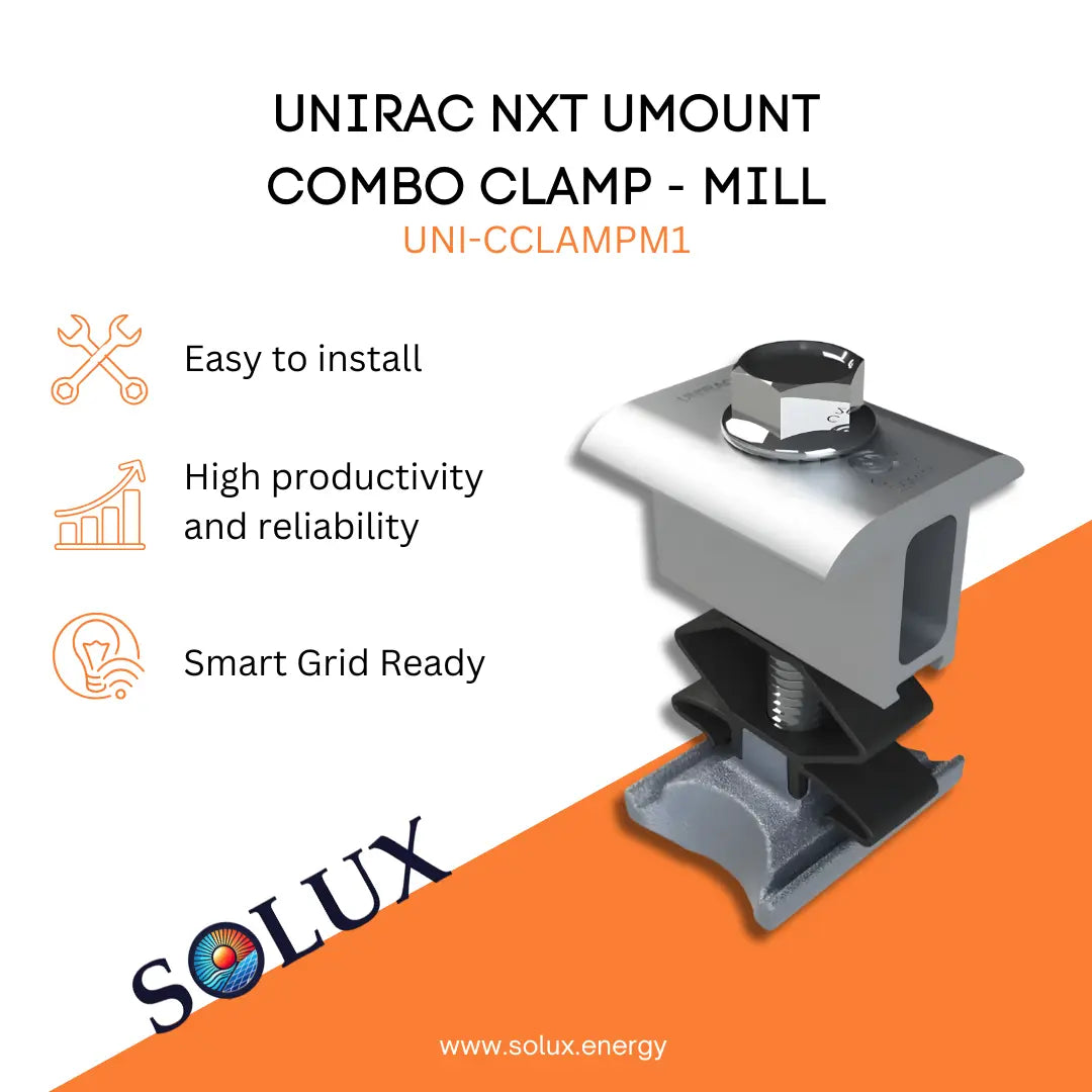This is an image of Solar Clamps Unirac NXT Mount Combo Clamp, Mill