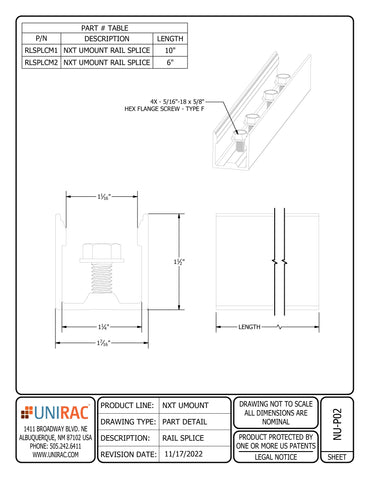 UNI-RLSPLCM2-US structural connectors