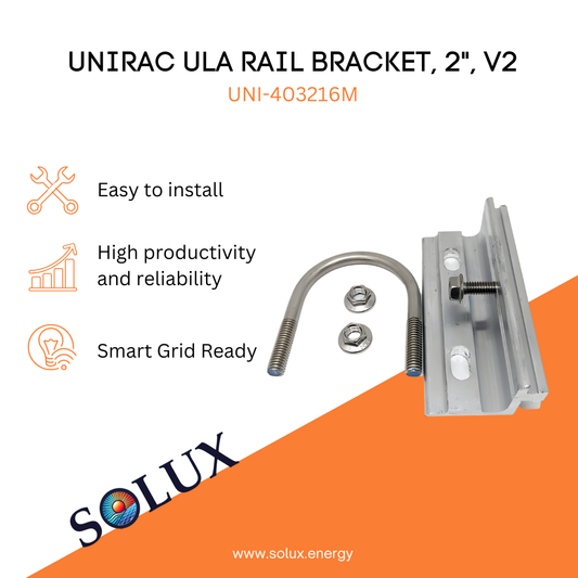 This is an image of Rail Brackets. 2", V2 Unirac ULA