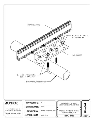 UNI-403216M rail support bracket
