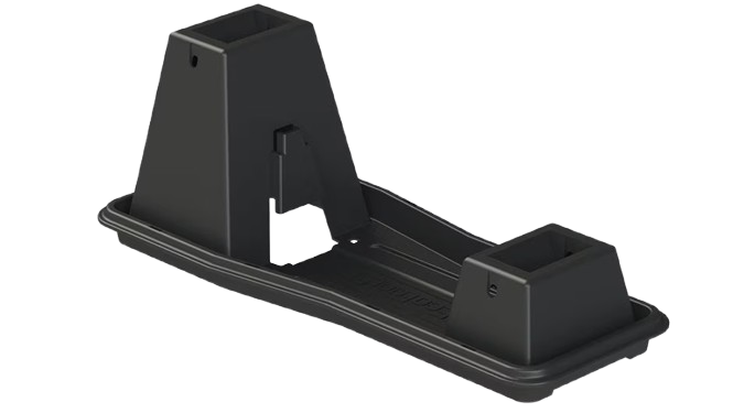 Product Image of ES10490-US Black plastic stand or bracket on a white background