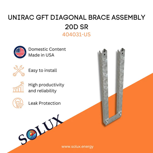This is an image of Unirac GFT Diagonal Brace Assembly 20D SR (404031-US) Domestic Solution