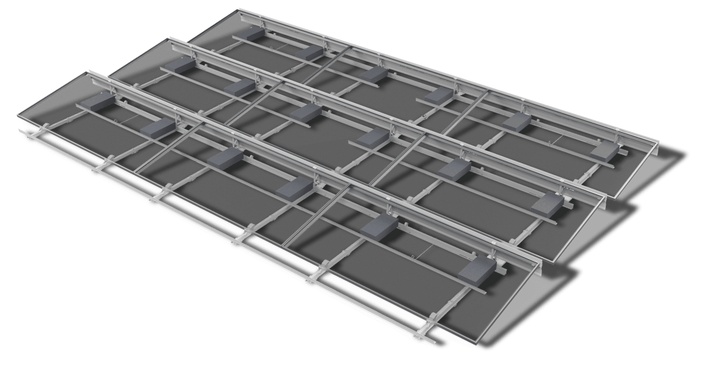 Product Image of Unirac GFX BALLAST RAIL on a transparent background