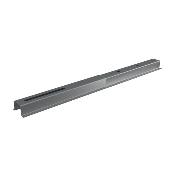 Product Image of 360010: a silver metallic North Rail component for solar mounting on a white background.