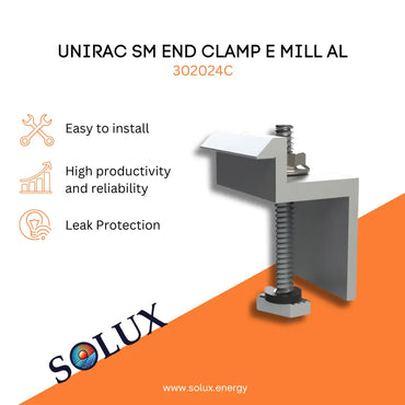 This is an image of Unirac End Clamp E, SolarMount 302024C, Standard