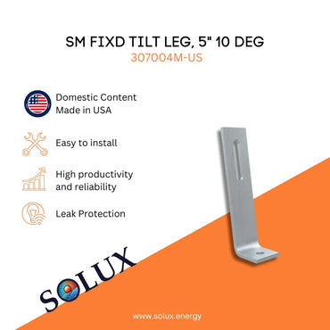 This is an image of 5 inches, 10 degree Unirac SM Fixd Tilt Leg, Domestic Solution