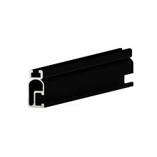 Product image of 315246D: black anodized aluminum solar mounting rail profile on a white background.