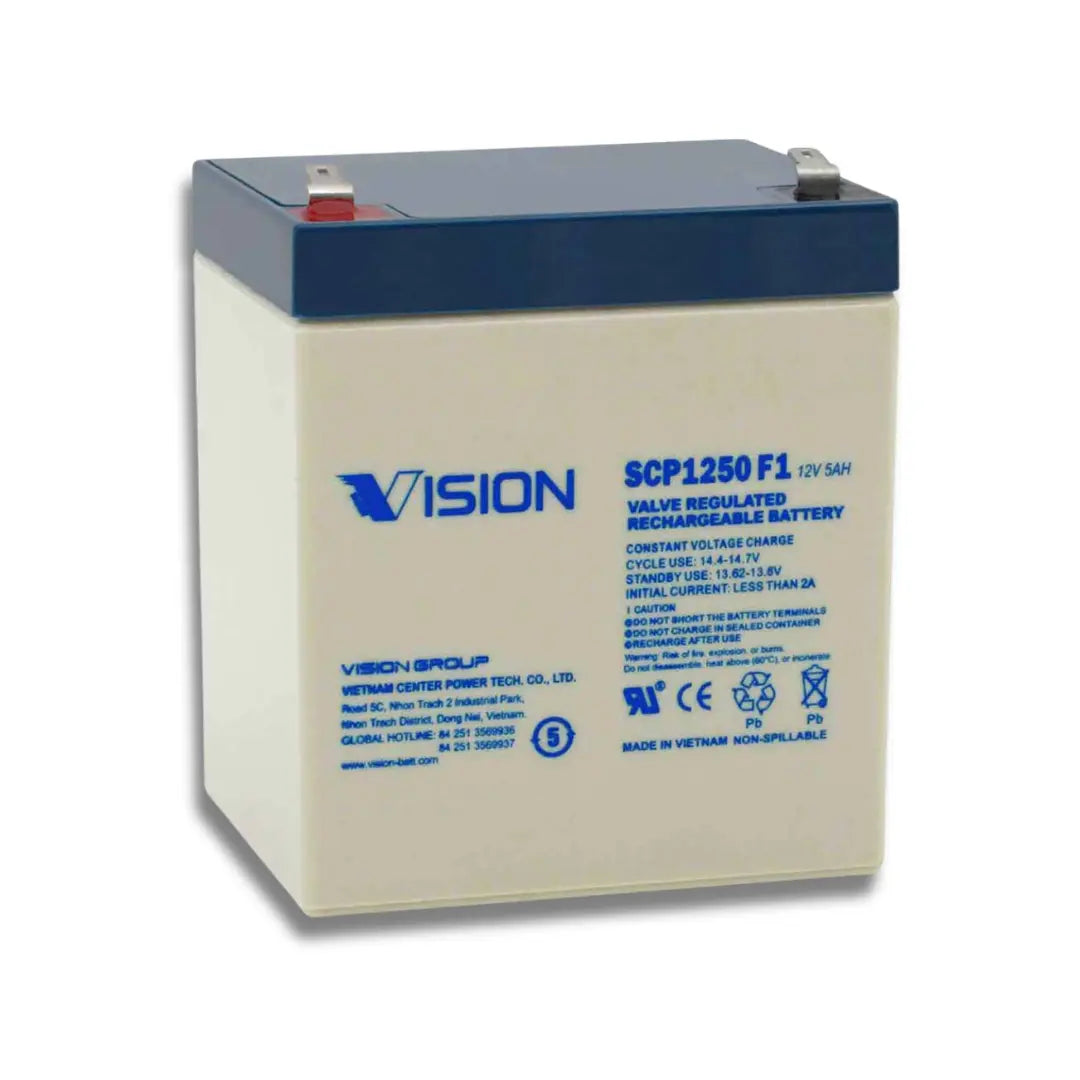 Vision SCP1250 5Ah 12VDC Sealed Lead-Acid AGM Battery