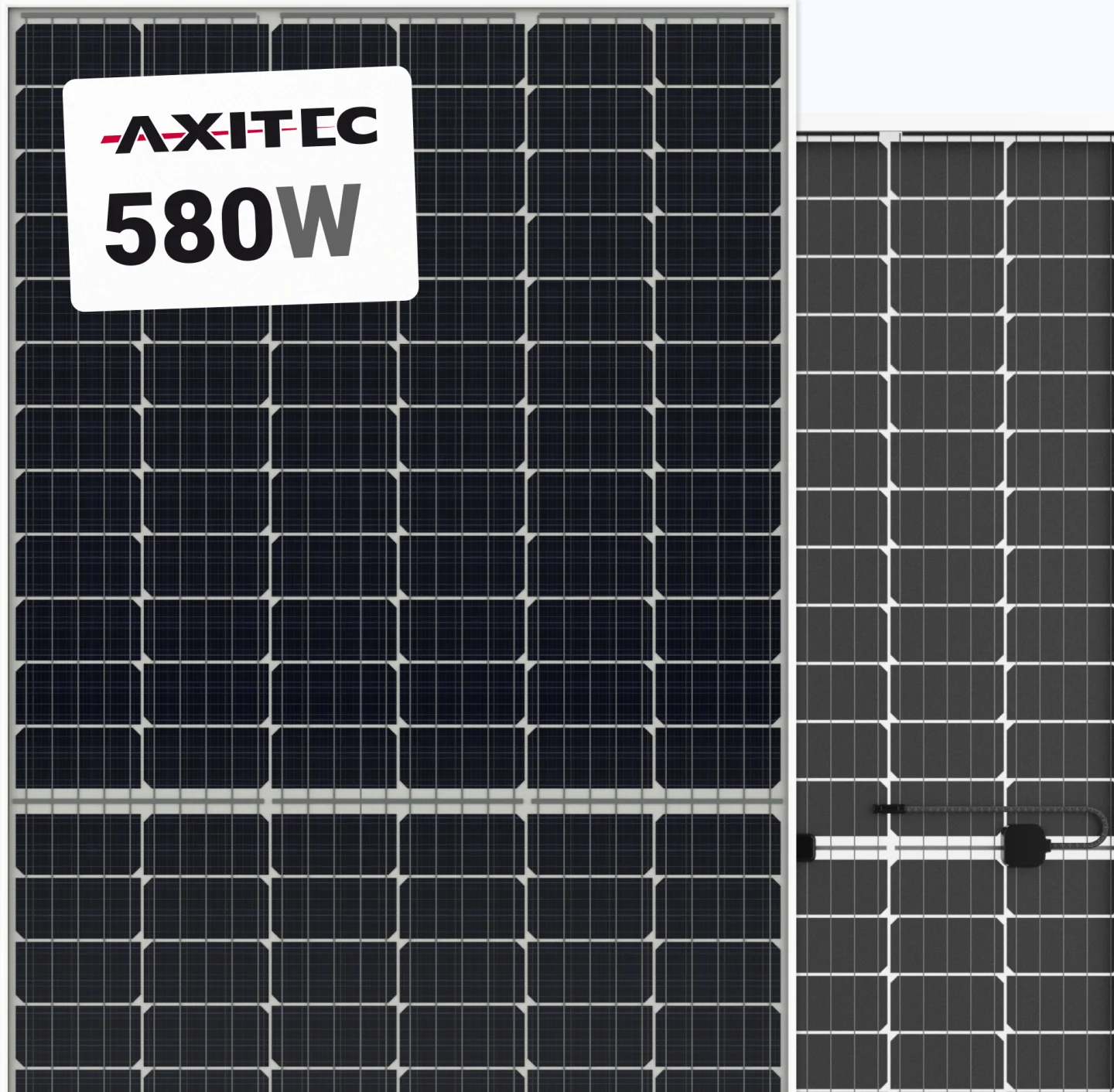 Axitec 580Watt 144 Cell Bifacial Silver Frame Solar Panel