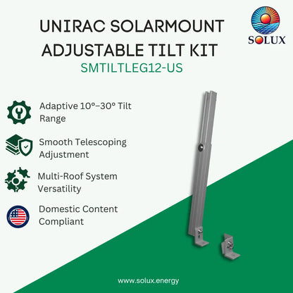 Unirac SM ADJ TILT KIT, W/HDW (Sold Individually, Pkg Qty 10)
