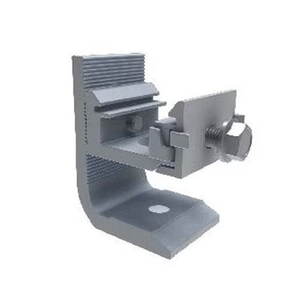 IronRidge QM ClickFit L-Foot w/Clicker - Mill, QM-CF-LFT-01-M1