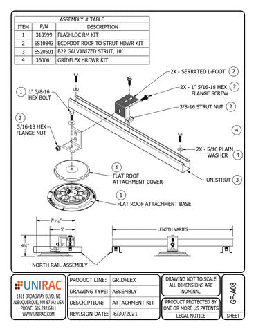 Unirac GridFlex Hardware Kit