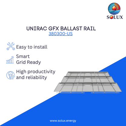Unirac GFX Ballast Rail (Sold Individually, Pkg Qty 10)