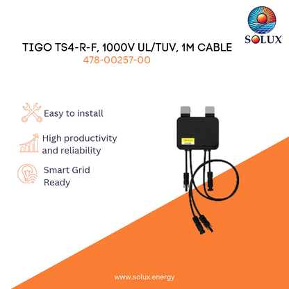 Tigo TS4-R-F, 1000V UL/TUV, 1M Cable, MC4 Compatible