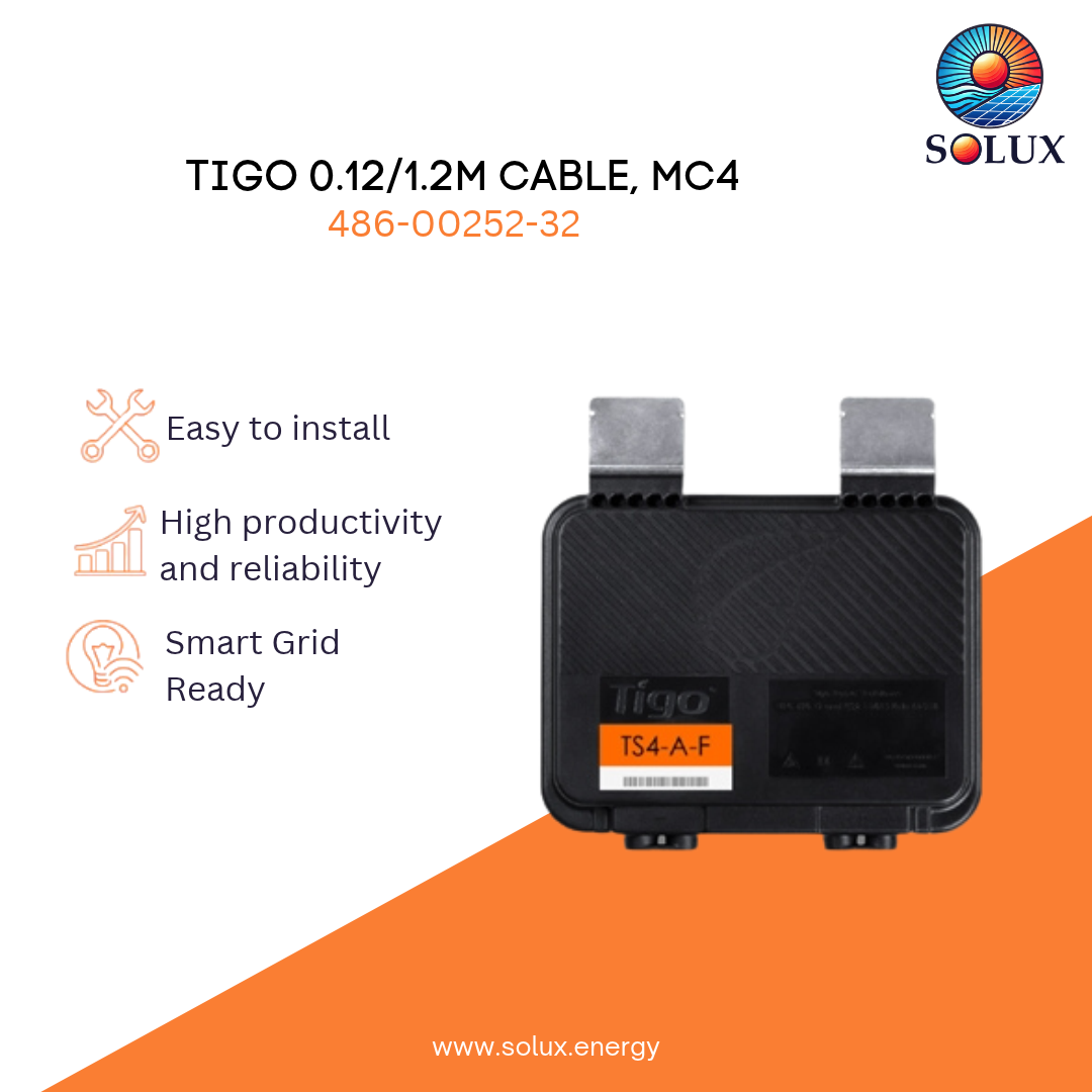 Tigo TS4-A-F, 25A, 700W, 1500V UL / 1000V IEC, 0.12/1.2m Cable, MC4