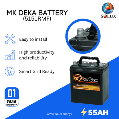 This is an image of MK Deka 151R Battery 151Ah 12V FLA 5151RMF 