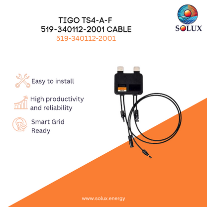 Tigo TS4-A-F (IMP /ISC) 16 A/22 A, 725W, 1500VUL/1000VIEC, 0.1/1.2M Cable, MC4 (Sold Individually, Master Box 20. 25 lbs 15x11x13)