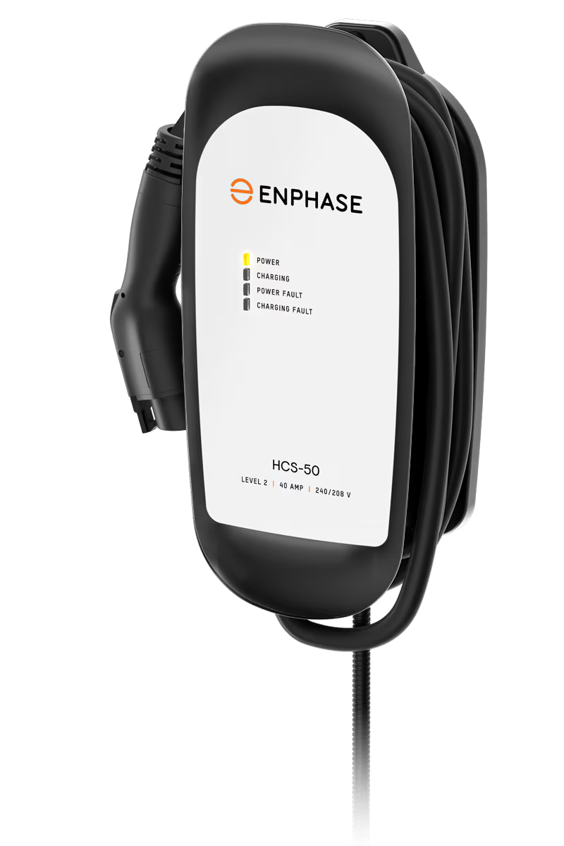 Enphase IQ60 IQ-EVSE-NA-1060-0101-0100 8AWG 48A 240Vac NACS Connector EV Charger