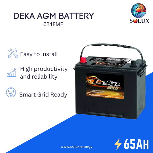 MK Deka 624FMF 65Ah 12VDC Flooded Lead-Acid Battery