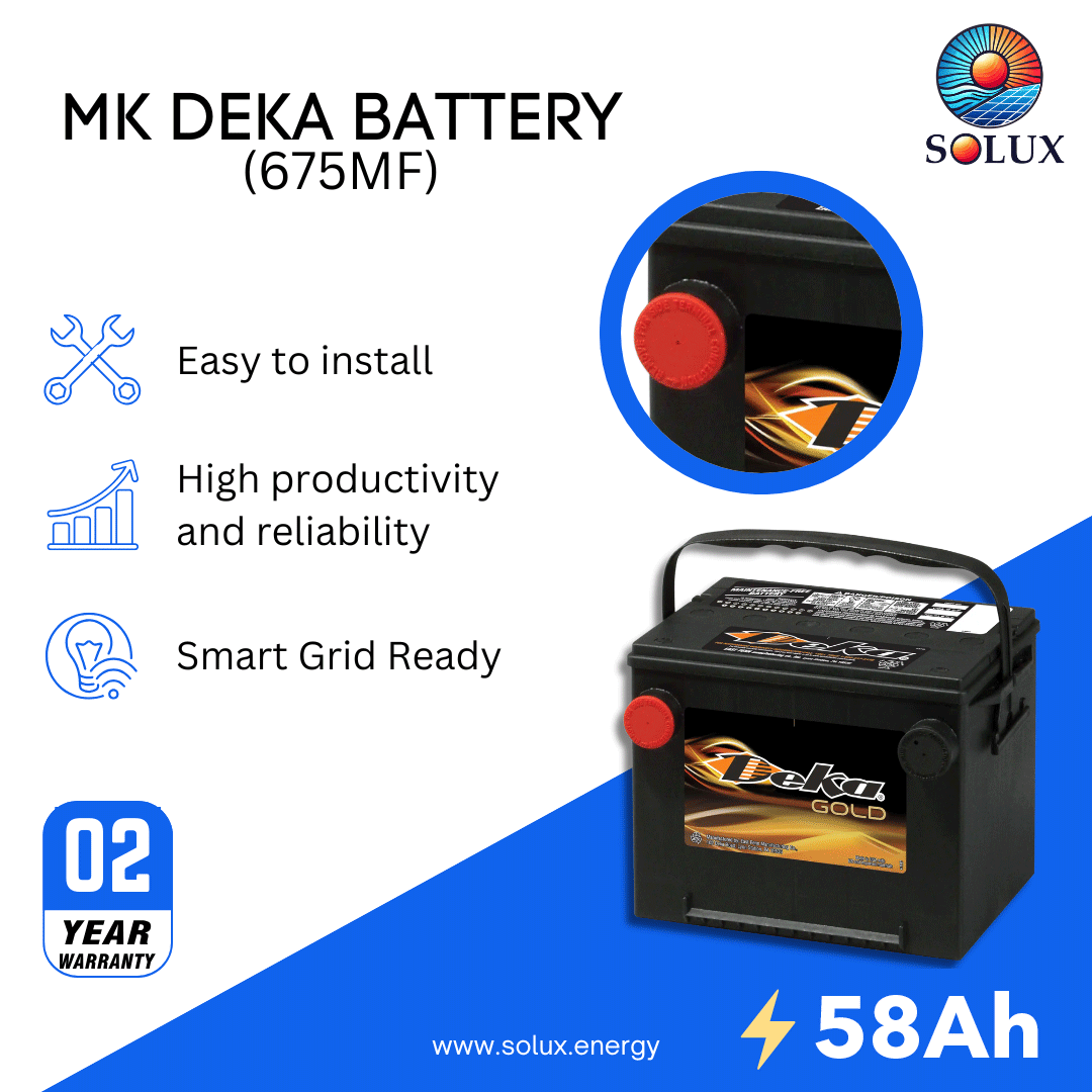 This is an image of MK Deka Batery with Side Terminals 80Ah 12V FLA