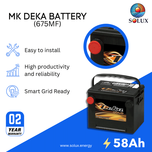 This is an image of MK Deka Batery with Side Terminals 80Ah 12V FLA