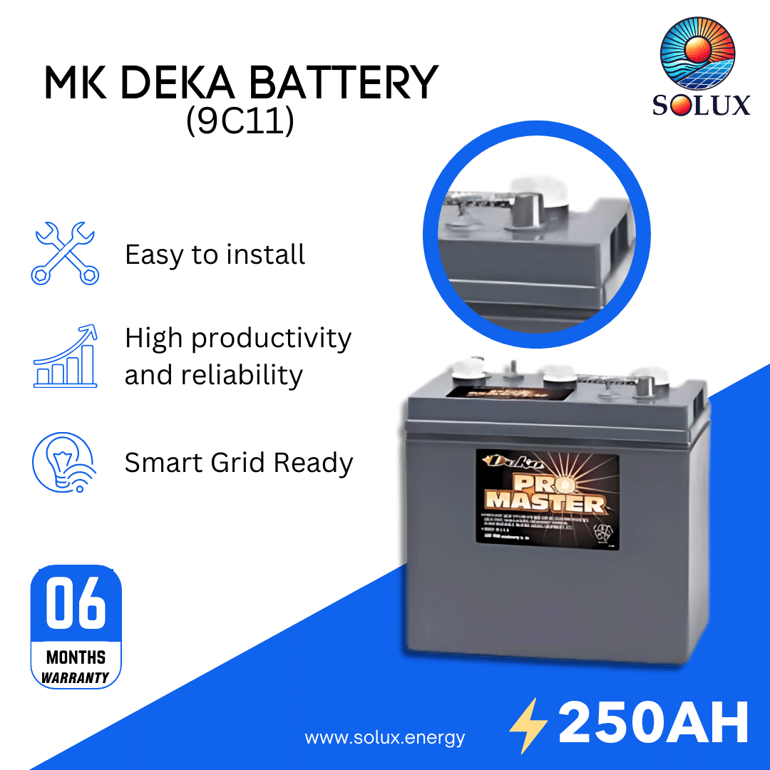 This is an image of MK Deka 9C11 6V Floor Scrubber Battery