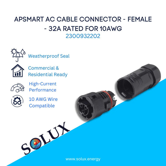 This is an image of APSmart 2300932202 Female Cable Connector