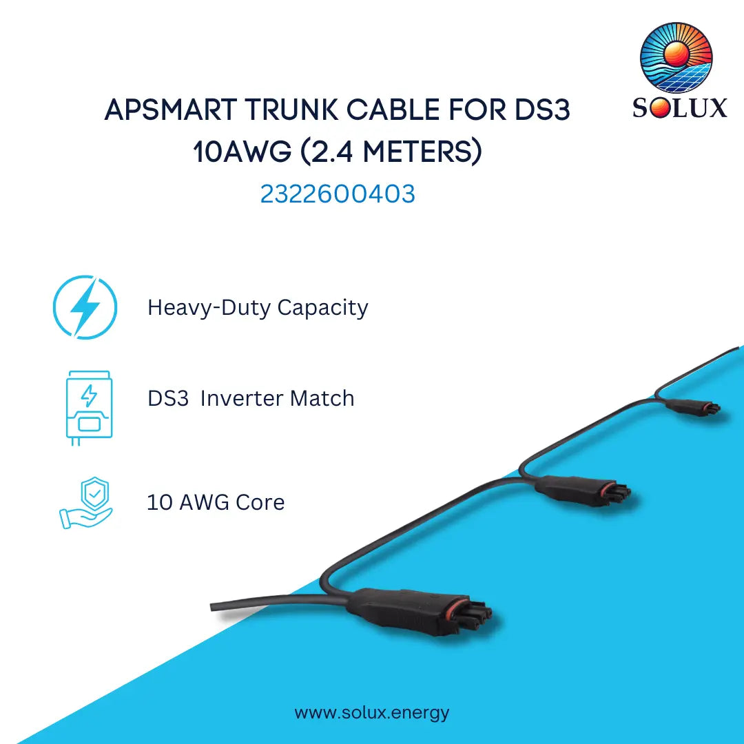 This is an an image of APSmart 2322600403 Y3 Trunk Cable 10AWG (2.4 Meters)