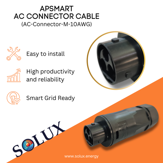 This is an image of APSmart AC Cable Connectors - Male - 32A 10AWG Bus Cable