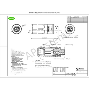 2301511002 solar ac connector