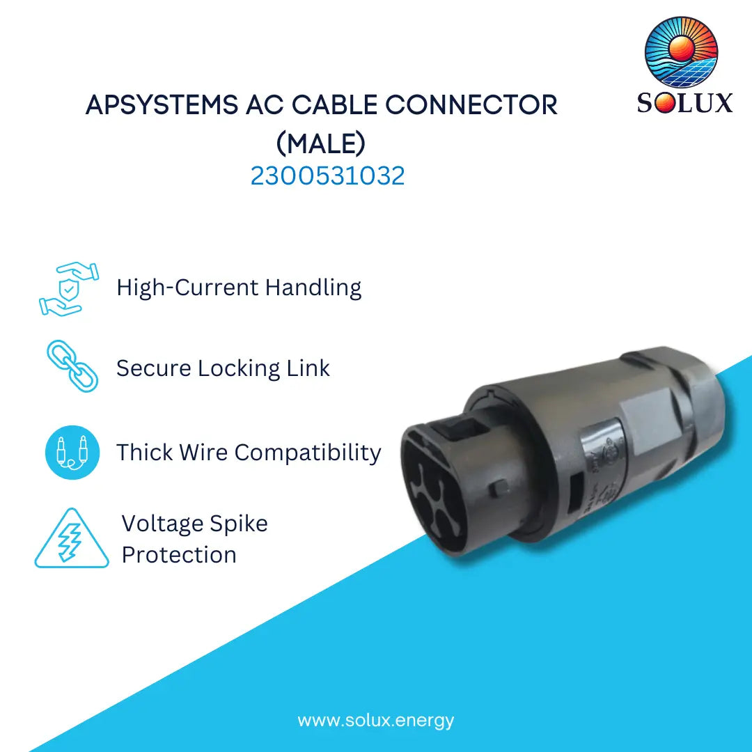 This is an image of APSystems AC Connector-M-12AWG AC Cable Connector - Male