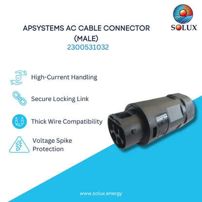 This is an image of APSystems AC Connector-M-12AWG AC Cable Connector - Male