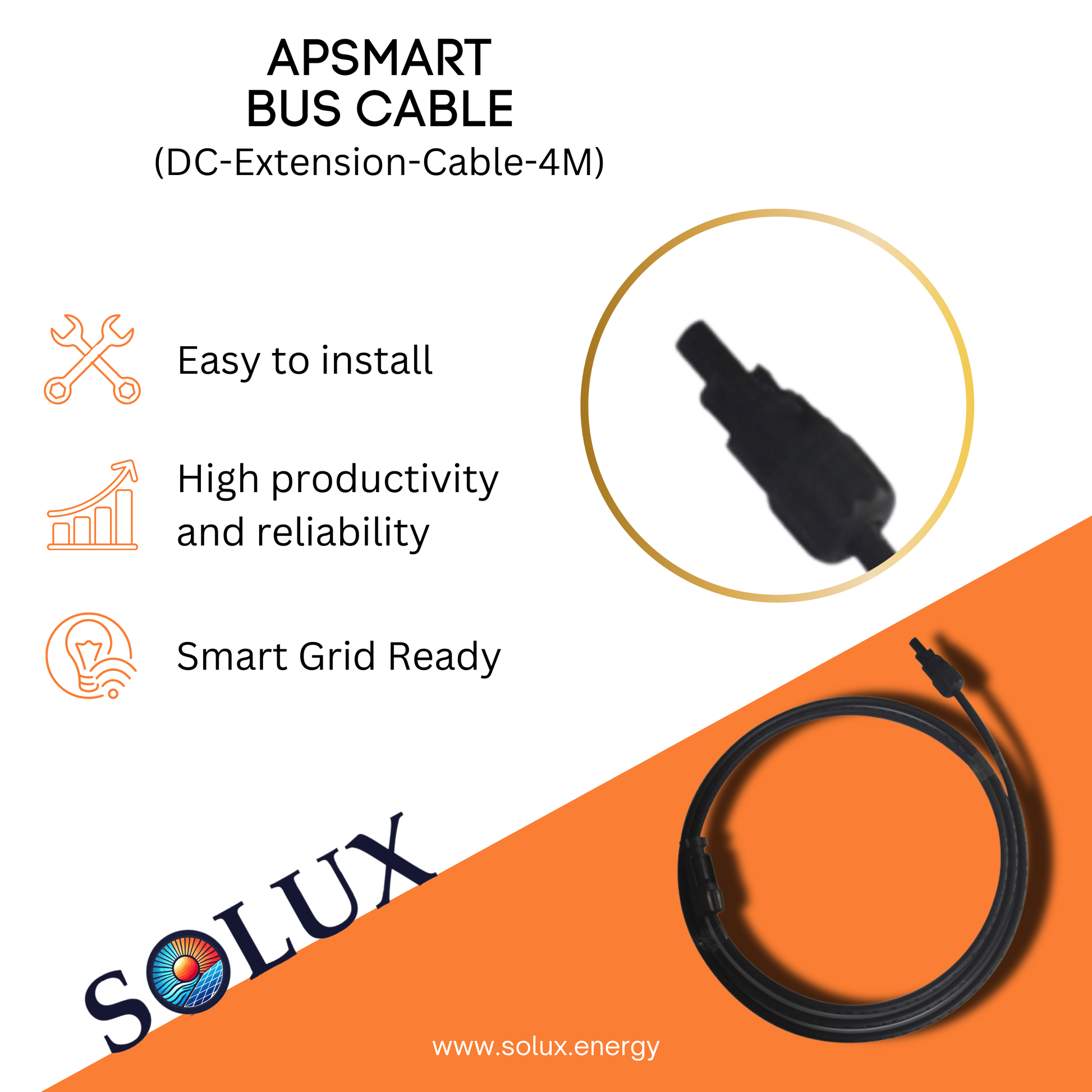 This is an image of APSystems DC 4M  mc4 Extension Cables