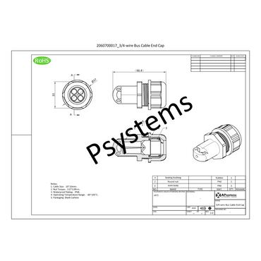 DS3/QS1/QT2-AC-BUS-END-CAP cable stopper 